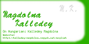 magdolna kalledey business card